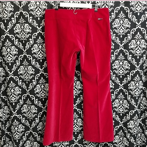 RARE VINTAGE RETRO TOMMY HILFIGER RED VELVET PANTS SIZE 13 - Picture 3 of 8